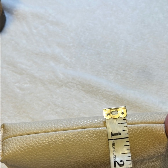 Guess Cream and Brown Clutch Wristlet with Embossed Logo - Picture 8 of 8